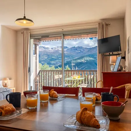Escapade Perchee - Vue - Balcon - Parking Apartment Barcelonnette Exterior photo